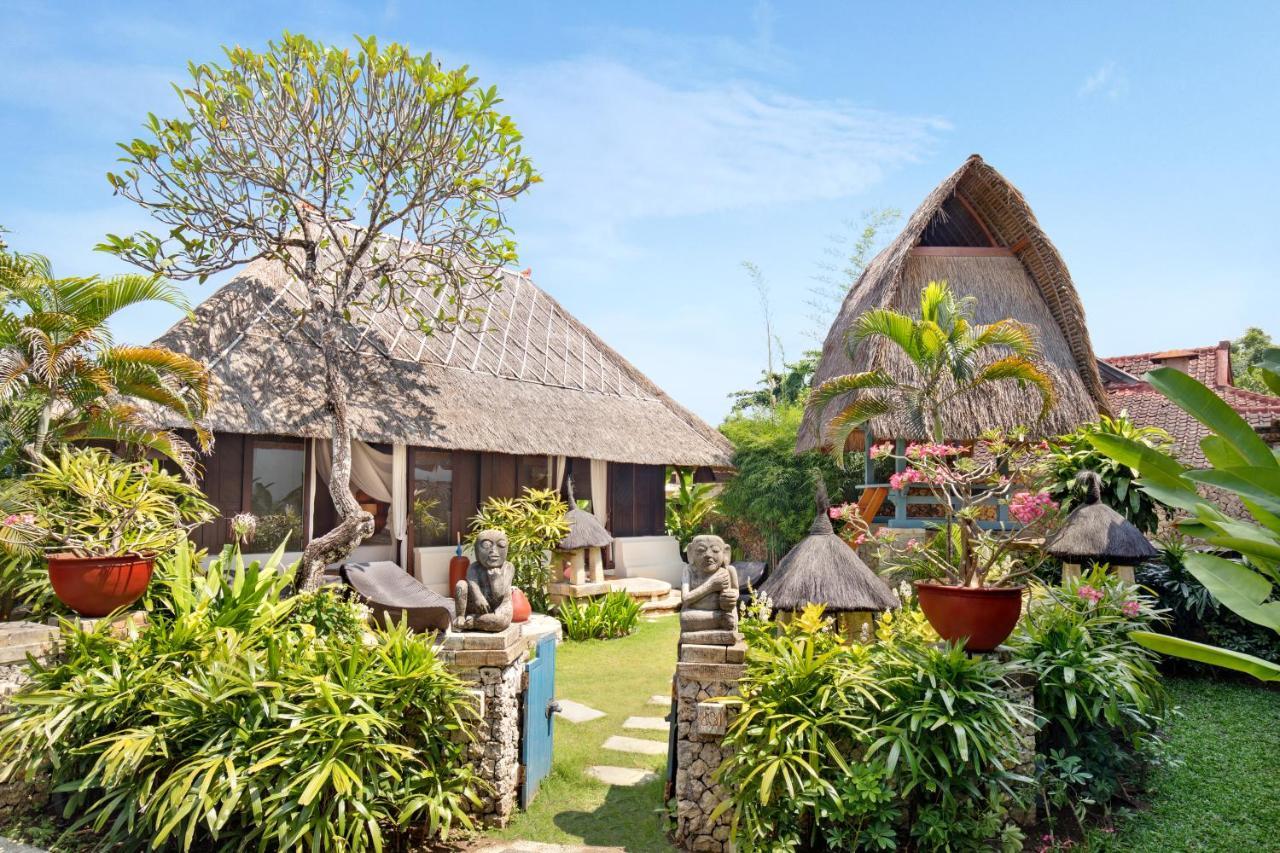 Cabana am Strand mit Meerblick