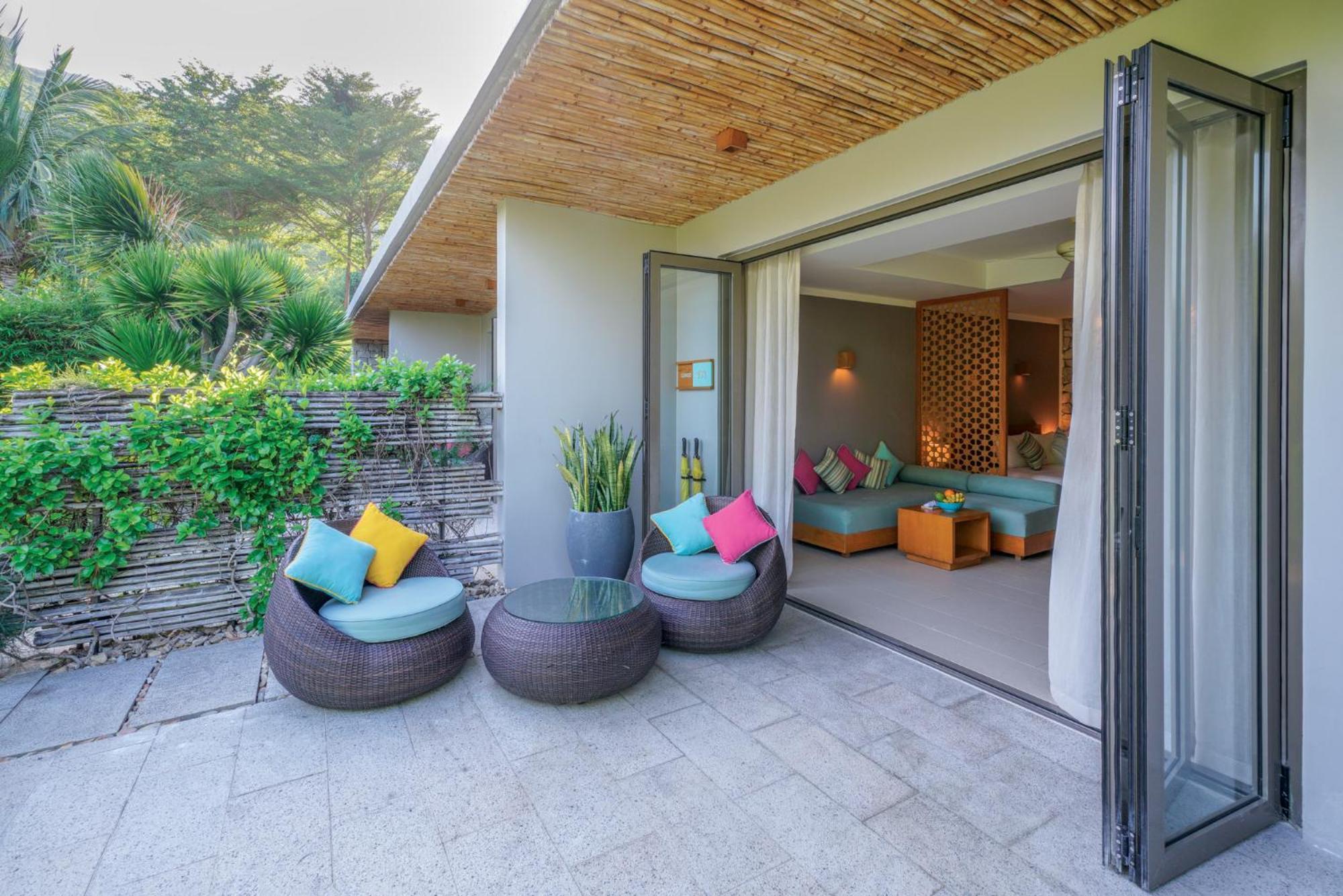 1 Schlafzimmer mit Gartenblick – Doppelbett