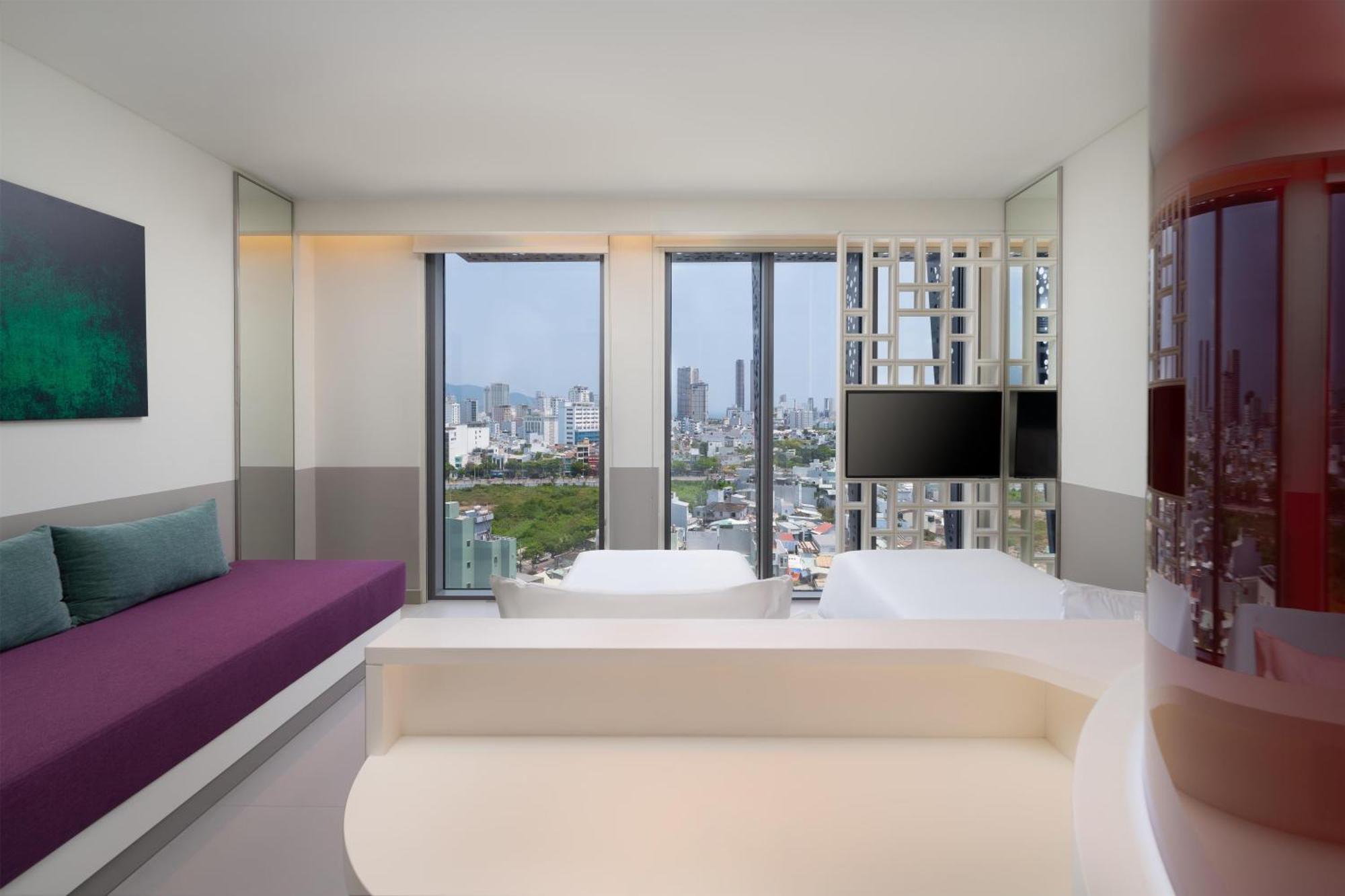 Deluxe Zweibettzimmer mit Stadtblick