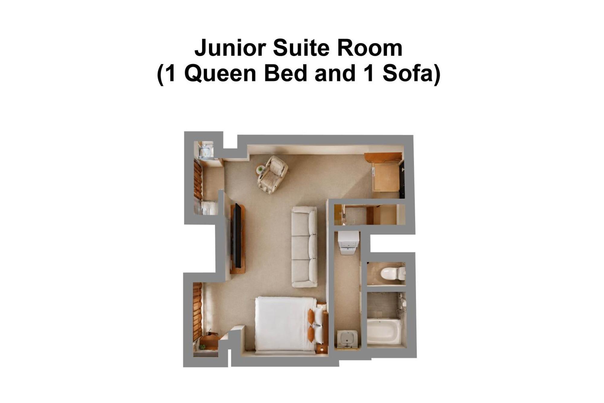 Junior Suite Room 1 Queen Bed 1 Sofa Non-Smoking Cleaning Fee Extra No Cleaning Consecutive Stays